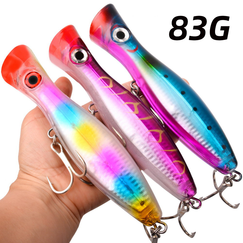 Fishing Lure Popper - 1pc 43g/83g Big Popper Floating Wobbler