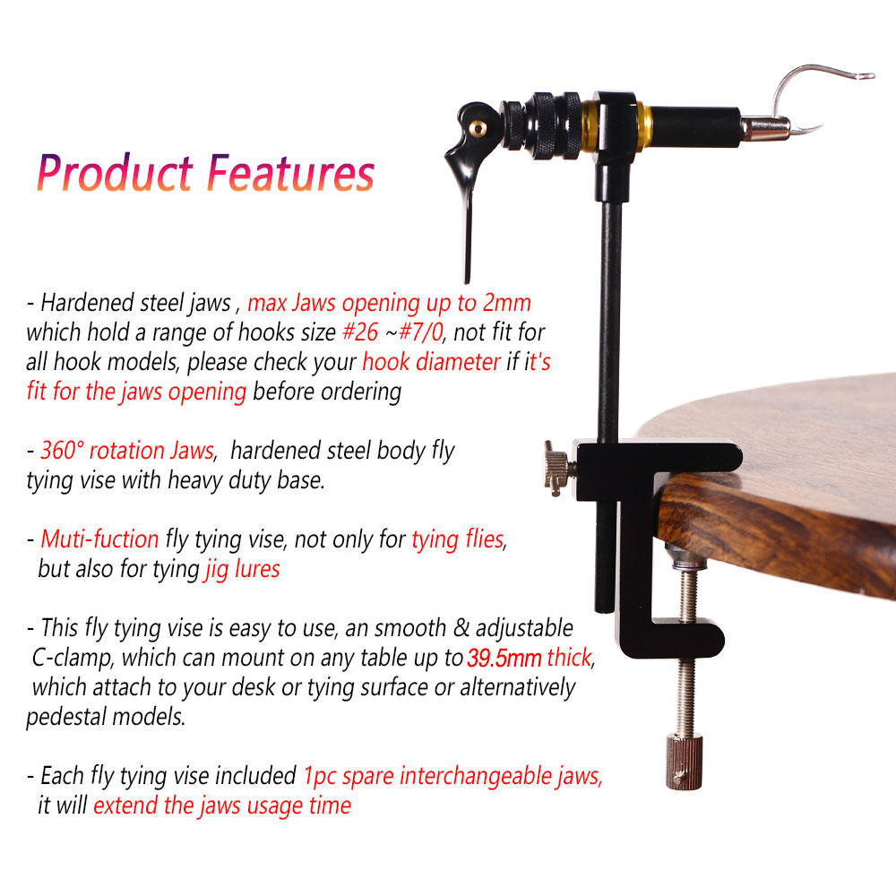 1PC 360° Rotation C-Clamp Fly  - đánh giá và giá Fishing Lure Making Kit