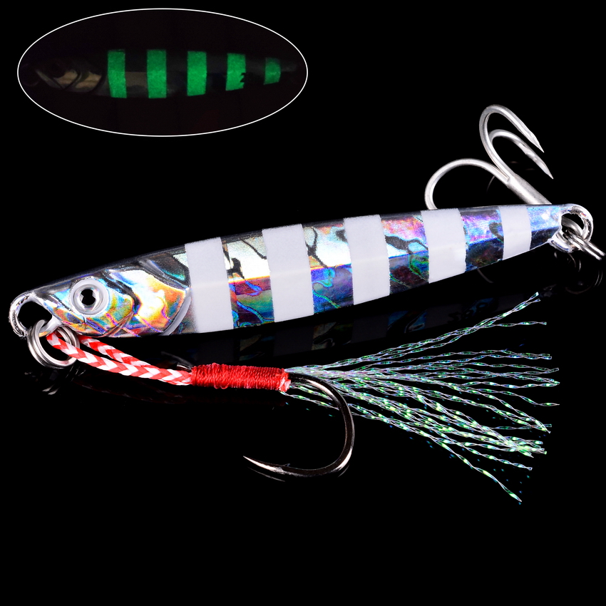 10 Chiếc Kim Loại Jig 7G 10G 1 - đánh giá và giá Fishing Lure Spoon