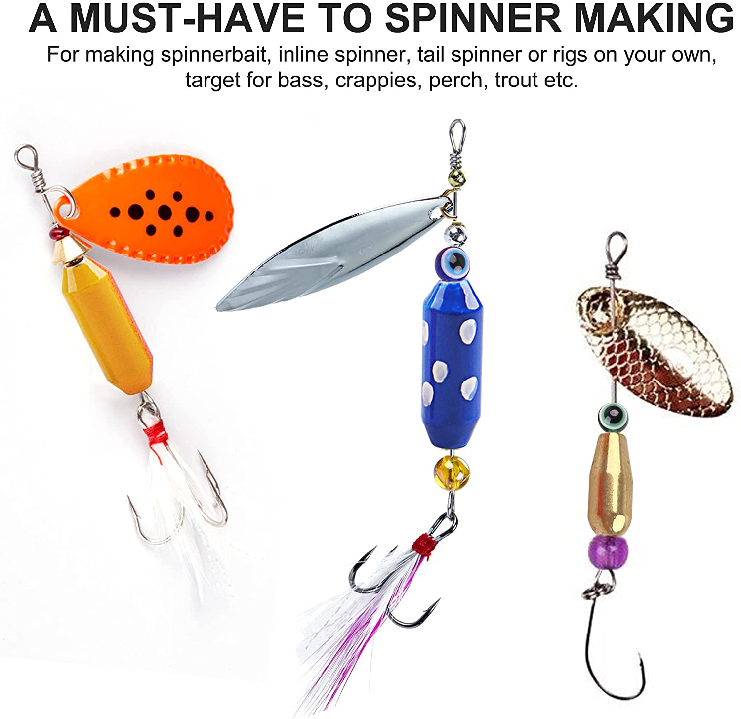 10 Câu Cá Cánh Bằng Đồng Dụ Cơ - đánh giá và giá Fishing Lure Spinner