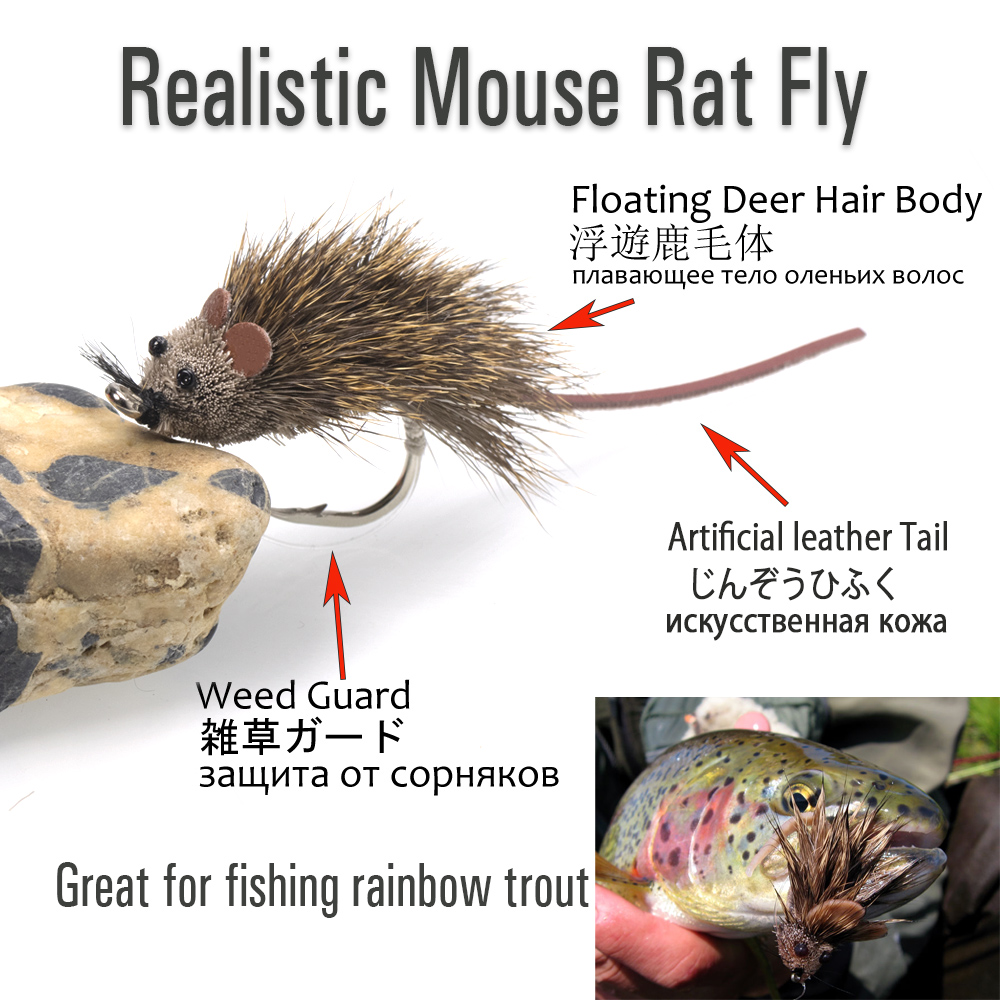 Deer Hair Mouse Fly Topwater L - đánh giá và giá Fishing Lure Popper