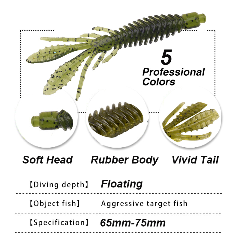 WESTBASS 5 Mềm Ấu Trùng Mồi 1. - đánh giá và giá Fishing Lure Swimbait