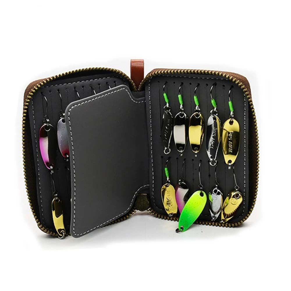 PU Leather Lure Wallet Bag Car - đánh giá và giá Fishing Lure Spinner