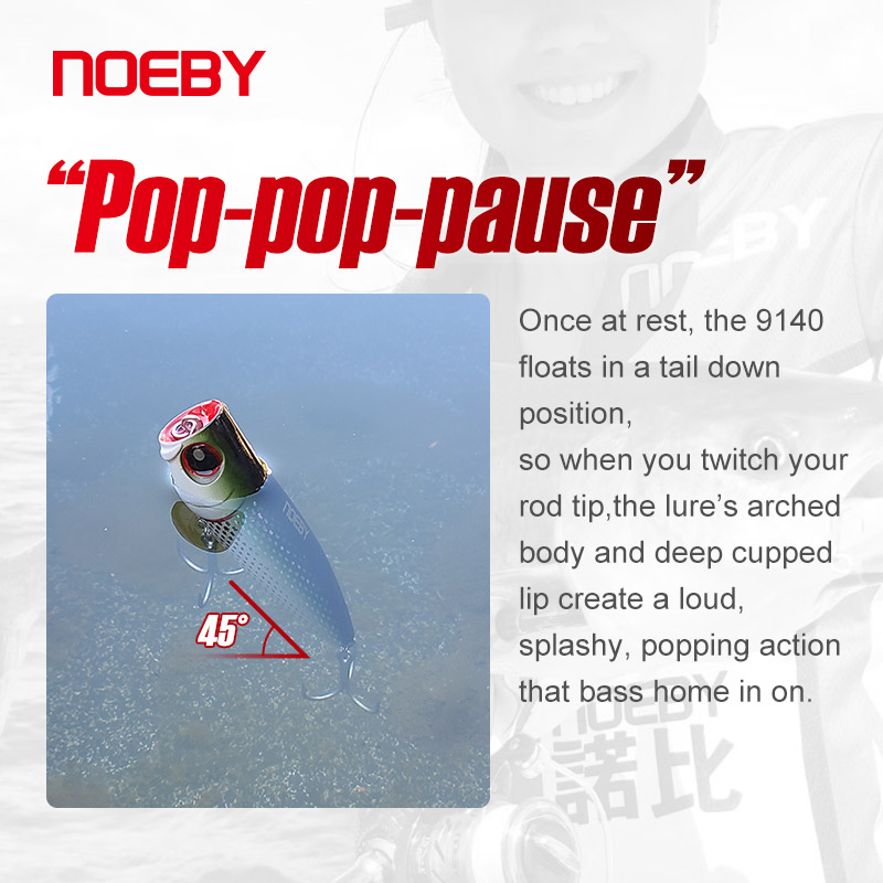 Noeby 105Mm 24G Topwater Poppe - đánh giá và giá Fishing Lure Popper
