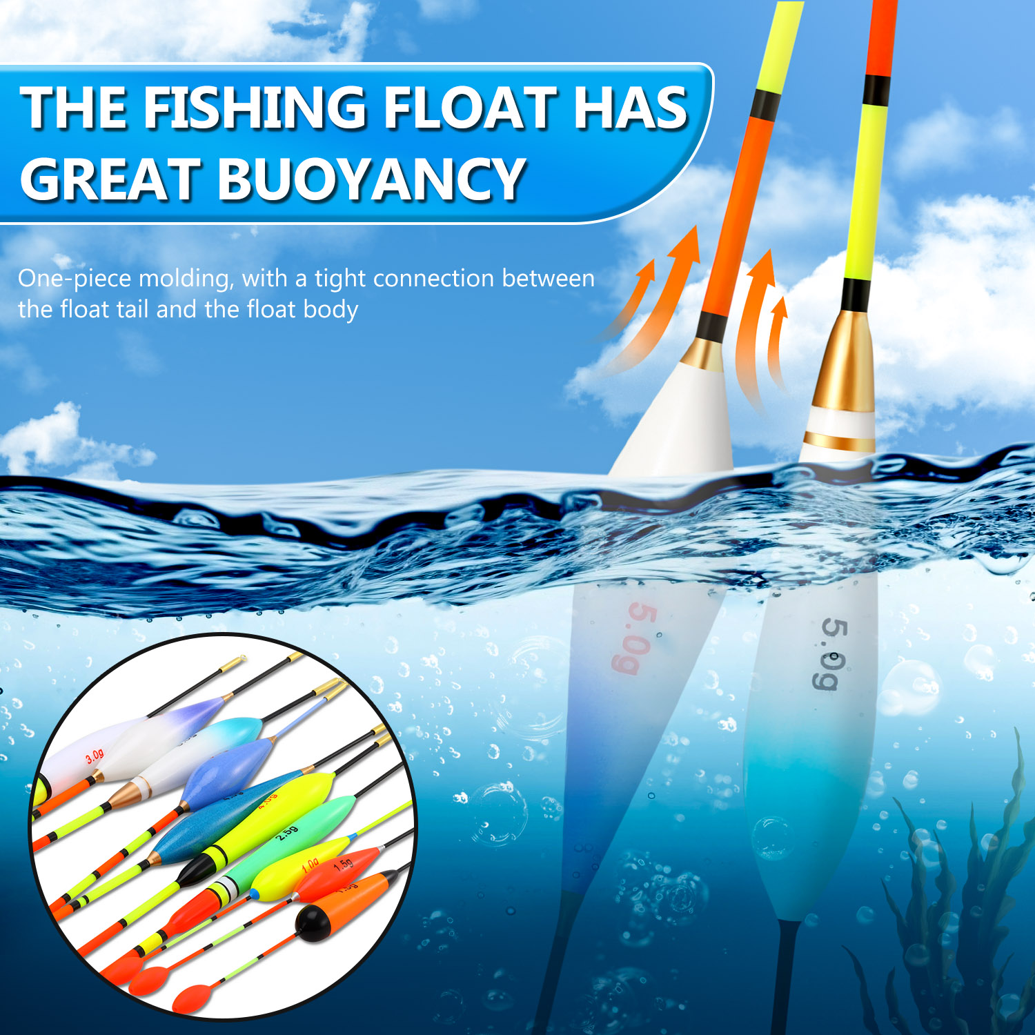 EVA Fishing Float Set 10pc 1.5 - đánh giá và giá Fishing Lure Topwater